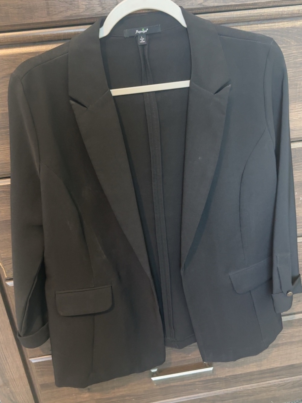 Papaya Black Tailored Blazer